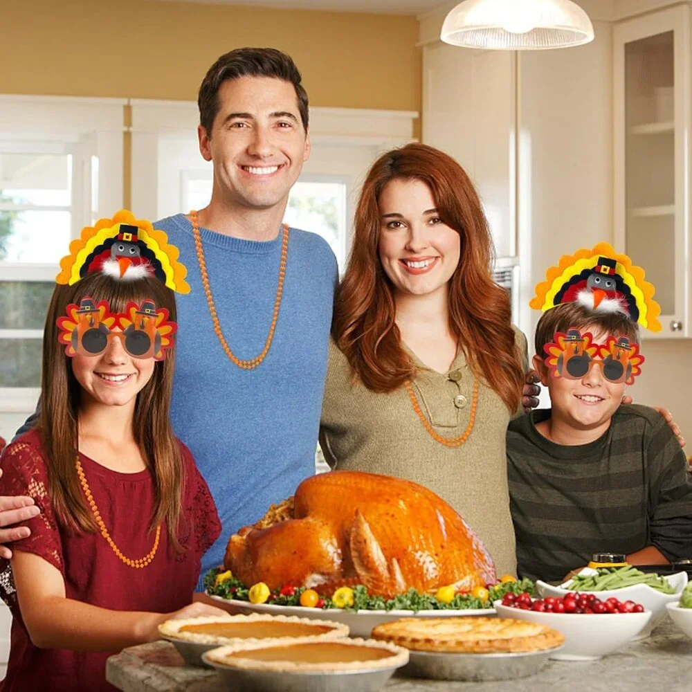 Thanksgiving Party Accessories Turkey Headband and Sunglasses Costume Props - Picture 9 of 9